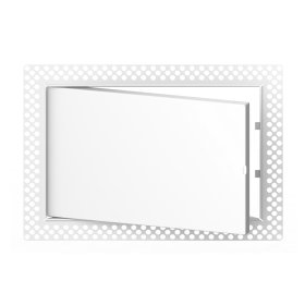 Revizinės durelės EUROPLAST ESLM3020, 300 x 200 mm, priglaistomos, metalinės, baltos