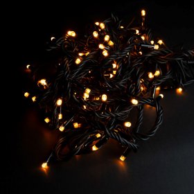 Šviečianti girlianda-varveklis SUNLUX G6, 150 LED su storu laidu, 6 m., šiltai balta spalva, IP44, tinka naudoti lauke, 6M 150L-6