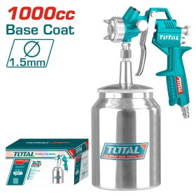 Dažymo pistoletas TOTAL, su metaliniu apatiniu indu 1L, pirminiam sluoksniui, 1.5 mm, 140-180 mm, TAT11001