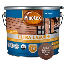 Medienos impregnantas PINOTEX Ultra OP Lasur+ riešutmedis 10L