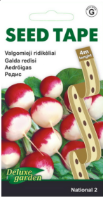 Daržovių sėklos, ridikėliai valgomieji National 2, 4 m, G
