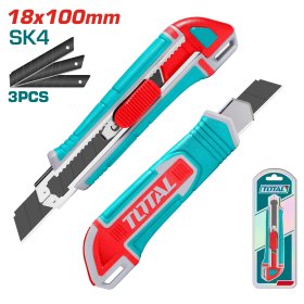 Peiliukas nulaužiama geležte TOTAL, su 3 SK4 plieno ašmenimis, 18x100 mm, THT522136