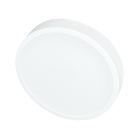 Montuojamas šviestuvas panelė TOPE Timor, 18W, 1710lm, 4000K, IP40, apvali, paviršinė, baltos sp.