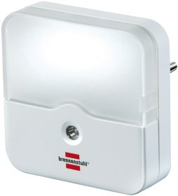 Sieninis šviestuvas BRENNENSTUHL, naktinis, su fotojutikliu, 0,85W, 2 LED, 1 lm, baltos sp., 1173220