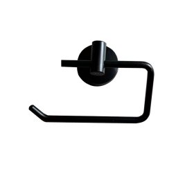 Tualetinio popieriaus laikiklis BENEDOMO, atviras, su tvirtinimo elementais, juodos spalvos