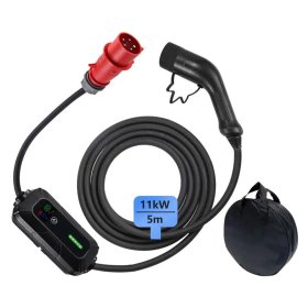 Nešiojama elektromobilio įkrovimo stotelė INOVISION SMHR32, Type2, galia 11kW, 6-16A, 380V/3 fazės, kabelio ilgis 5 m.