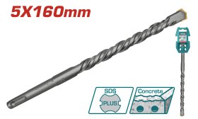 Grąžtas betonui SDS+ TOTAL, TCT, 5x160 mm, TAC310502