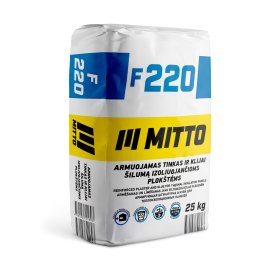 Armavimo ir klijavimo mišinys MITTO F220, putų polistirenui ir akmens vatai, 25 kg