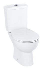 Klozetas GROHE BAU CERAMIC, pastatomas, tyliai nusileidžiantis dangtis su lengvo nuėmimo f-ja, berėmis, horizontalus nubėgimas, įvadas karinis/dešninis, vandens nuleidimas 3/6 L, baltas, 39496000