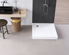 Dušo padėklas HARMONY Laut HAR-0113, 80 x 80 x 11,5 cm, akrilinis, kvadratinis, baltas