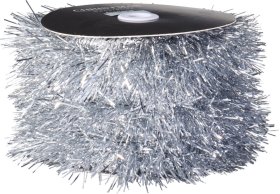 Kalėdinė girlianda ritinyje, sidabrinės sp., 10 m x 9 cm