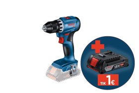 Akumuliatorinis suktuvas BOSCH Professional GSR, 18V-45 SOLO, sukimo momentas 21-45 Nm, 13 mm griebtuvas, 06019K3200, be akumuliatoriaus ir kroviklio