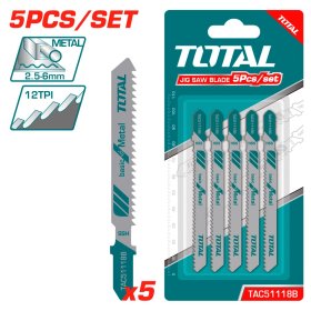 Siaurapjūklio pjūklelių rinkinys TOTAL, metalui, 50 mm, 5vnt., TAC51118B