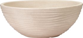 Plastikinis lauko vazonas, ovalus, smėlinės sp., 52 x 20 cm