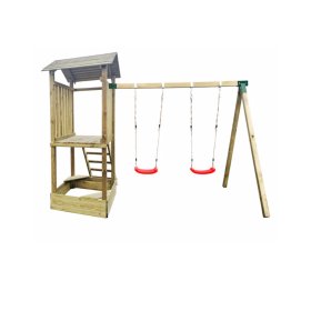 Žaidimų aikštelė, su dvigubomis sūpynėmis