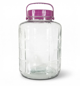 Užsukamas stiklainis, 5 l, su rankena