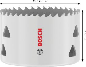 Bimetalinė gręžimo karūna BOSCH, 67 mm