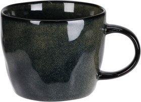 Puodelis, akmens masės, juodos sp., 350 ml