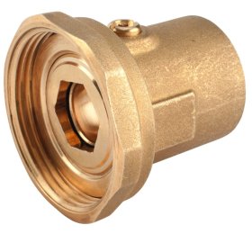 Rutulinis ventilis FERRO KSP2, su laisvąja veržle siurbliui, be rankenėlės, 1" x 1 1/2" vidus-vidus, KSP2