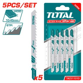 Siaurapjūklio pjūklelių rinkinys TOTAL, medienai, 74 mm, 5vnt., TAC51101D