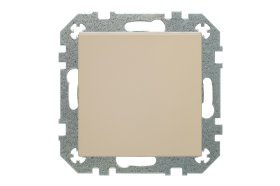 Perjungiklis LIREGUS Retro, 1 klavišo, įleidžiamas, matinės kreminės sp., spyruokliniai pajungimo kontaktai, IPK6.10-201-01.R/ONC