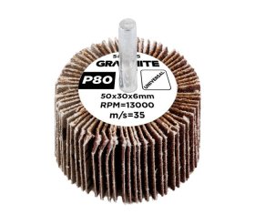 Žiedlapinis šlifavimo cilindras GRAPHITE, 50 x 30 x 6 mm, P80
