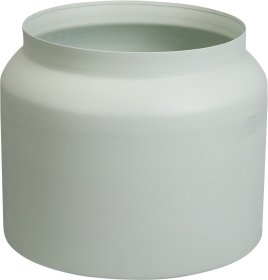 Lauko vazonas Puodynė, metalinis, baltos sp., 42 x 42 x 21 cm.