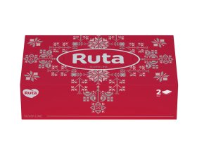 Kosmetinės servetėlės RUTA Women Brick, 150 lap., 2 sl., baltos sp.