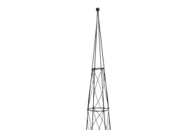 Metalinė augalų atrama 4Living Obeliskas, vijoklininiams augalams, juodos sp., 25 x 25 x 141 cm.