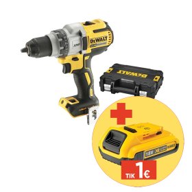 Akumuliatorinis gręžtuvas DEWALT DCD991NT-XJ, maks. sukimo momentas 95 Nm, 18 V, be akumuliatorių ir kroviklio, lagamine