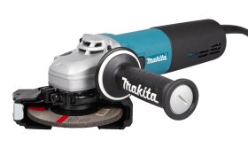 Elektrinis kampinis šlifuoklis MAKITA 9565CR, 1400 W, 125 mm, SJS, antivibracinė šoninė rankena