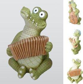 Sodo dekoracija GROJANTIS KROKODILAS, 3 skirtingi dizainai, 26 x 18 x 47 cm