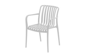 Plastikinis krėdė 4LIVING Suvi, iki 120 kg, šviesiai pilkos spalvos