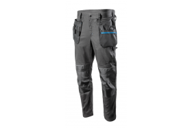 Kelnės HOGERT WORKWEAR Wurnitz, 60% poliesteris, 38% medvilnė, 2% elastanas, pilka spalva, M (50) dydis, CE
