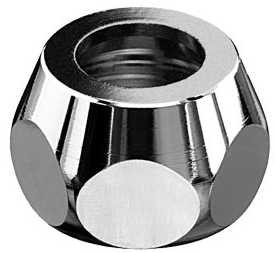 Veržlės su tarpinėmis SCHELL, 3/8'' x 10 mm, chromuotos, 265000699