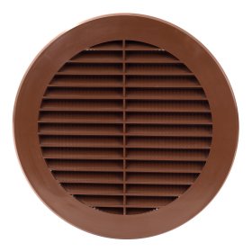 Ventiliacinės grotelės EUROPLAST VR150B, d150, plastikinės, rudos spalvos