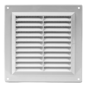 Ventiliacinės grotelės EUROPLAST VR1515, 150 x 150, plastikinės, baltos spalvos