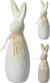 Velykinė dekoracija Triušis, su kaspinėliu, 18 cm, 2 skirtingų dizainų 