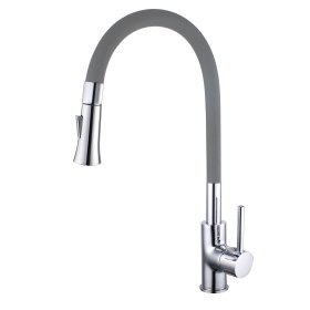 Plautuvės maišytuvas FLEX, su dušeliu, pilkos spl., 170525