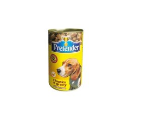 Konservuotas šunų ėdalas PRETENDER, su vištiena, 1,25 kg