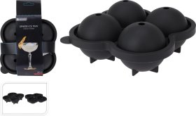 Ledukų formelė, 4 ledukams, juodos sp., 16 x 15 x 7 cm