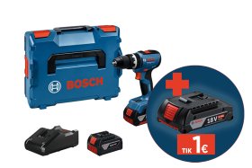 Akumuliatorinis suktuvas BOSCH Professional GSR 18 V-65, 18 V, komplekte 2 x 5,0 Ah akumuliatoriai ir kroviklis, lagaminas, 06019N3203