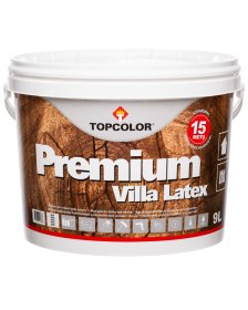 Medienos fasado dažai TOPCOLOR Premium ViLLa Latex, 9 L, piLka spaLva
