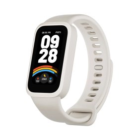 Išmanusis laikrodis XIAOMI Smart Band 9 Active, 1,47" ekranas, 300 mAh, PPG sensorius, 50 treniruočių rėžimų, atsparus vandeniui, naudojamas per Mi Fitness progr., smėlio baltos sp., BHR9441GL