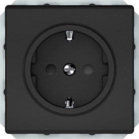 Kištukinis lizdas VILMA ST150, įleidžiamas, be rėmelio, su įž., su užsklanda, juoda matinė sp., RP16-002-22