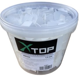 Plytelių inkarai XTOP, 1,5 mm, plytelių išlyginimo sistemai, komplekte 400 vnt.