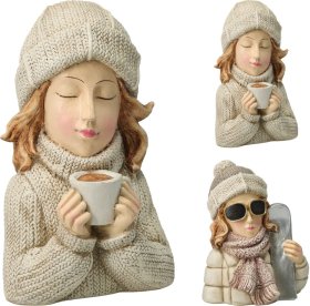 Dekoracija Mergina, polirezinas, 12 x 11 x 19,7 cm, 2 skirtingi dizainai