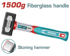 Kūjinis plaktukas TOTAL, stiklo pluošto rankena, 45CS, 1,5 kg, THSTH61500