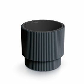 Plastikinis lauko vazonas Milly, antracito sp., 29,8 x 29,8 x 28,5 cm.