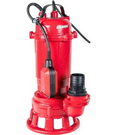 Panardinamas nuotekų siurblys RAIDER RD-CAWP56, su plūde ir smulkintuvu, kėlimo aukštis 13m, įsiurbimo gylis 7 m, našumas 300 l/min,  galia 1100W